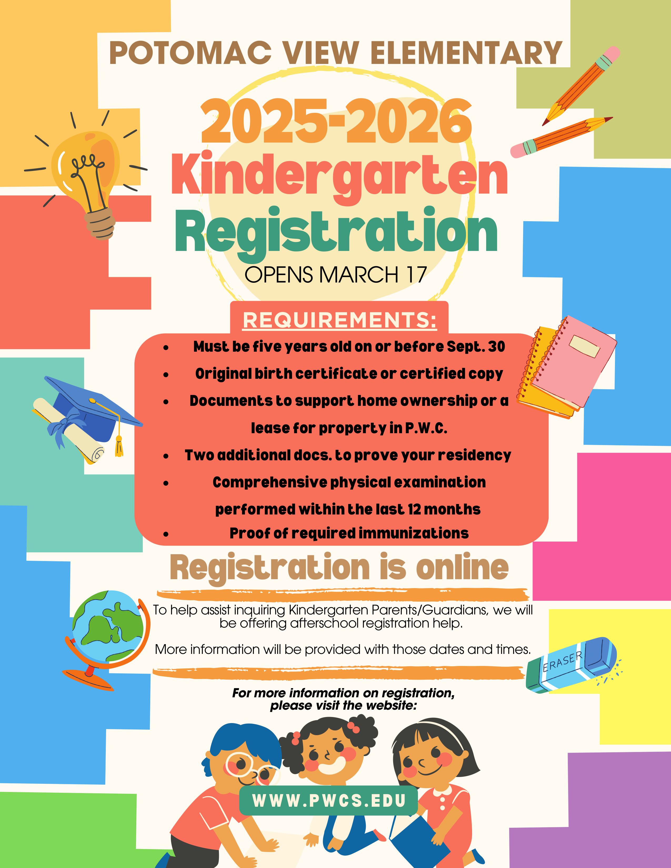 kindergarten registration information