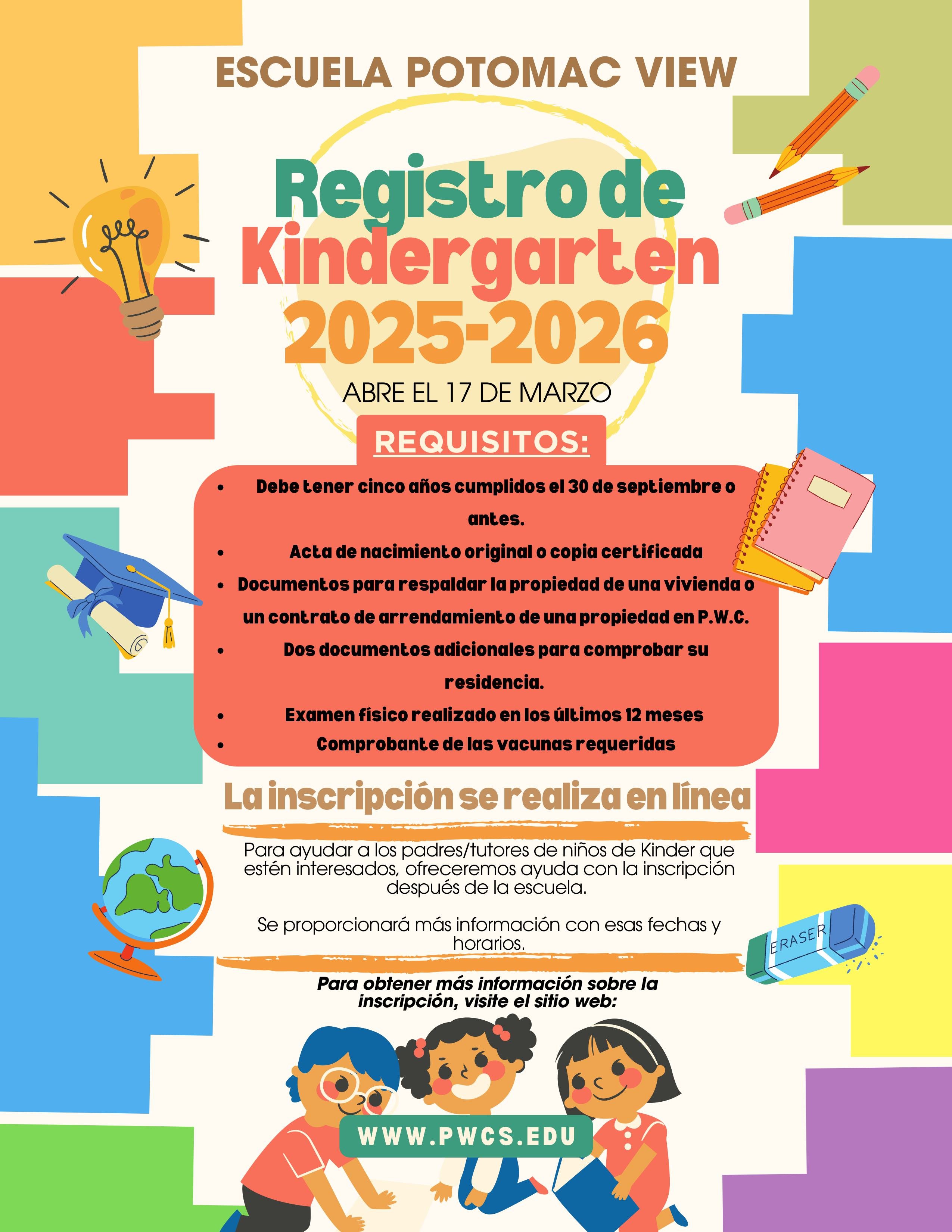 kindergarten registration information